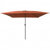 Parasolka ogrodowa terakota 295 x 295 x 245 cm Poliester i Stal