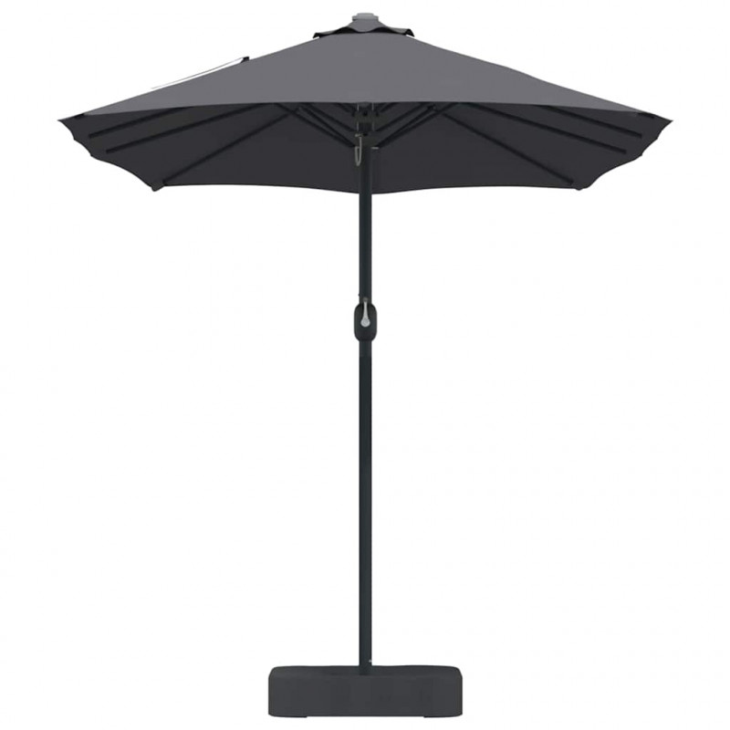 Parasolka ogrodowa Antracyt 385 x 209 x 244 cm Poliester i Stal