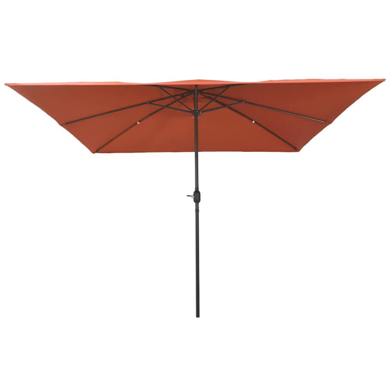 Parasolka ogrodowa terakota 295 x 295 x 245 cm Poliester i Stal