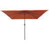 Parasolka ogrodowa terakota 295 x 295 x 245 cm Poliester i Stal
