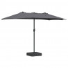 Parasolka ogrodowa Antracyt 385 x 209 x 244 cm Poliester i Stal