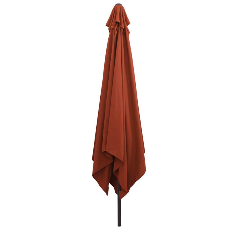 Parasolka ogrodowa terakota 295 x 295 x 245 cm Poliester i Stal