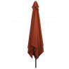 Parasolka ogrodowa terakota 295 x 295 x 245 cm Poliester i Stal