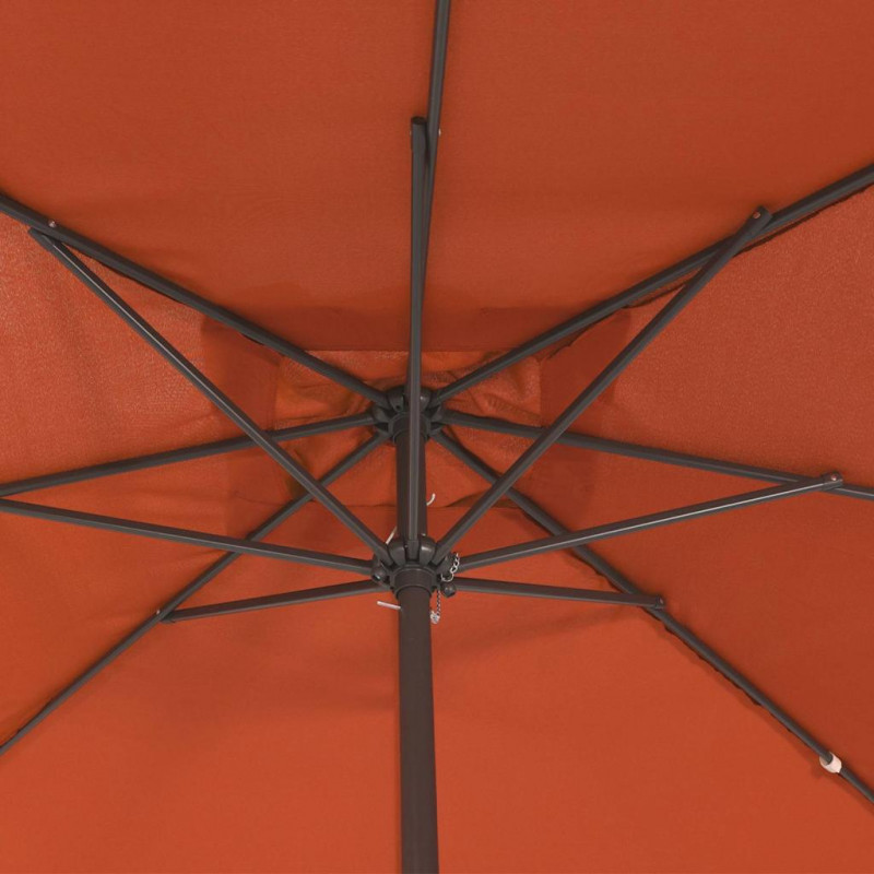Parasolka ogrodowa terakota 295 x 295 x 245 cm Poliester i Stal