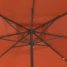 Parasolka ogrodowa terakota 295 x 295 x 245 cm Poliester i Stal