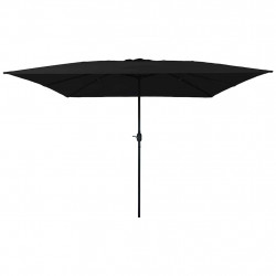 Parasolka ogrodowa Czarny 295 x 295 x 245 cm Poliester i Stal