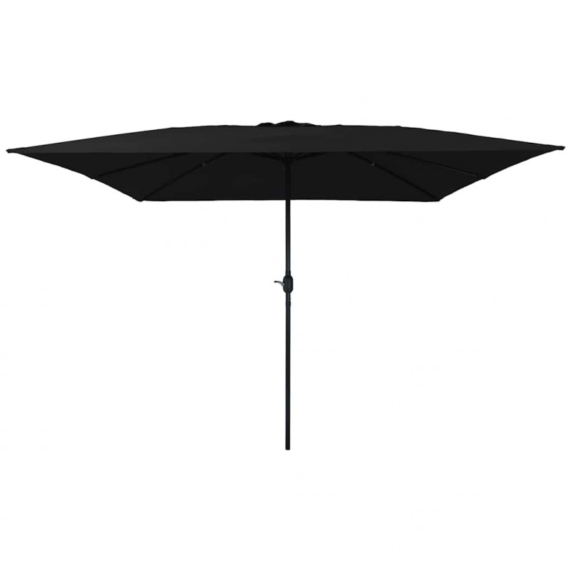 Parasolka ogrodowa Czarny 295 x 295 x 245 cm Poliester i Stal