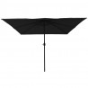Parasolka ogrodowa Czarny 295 x 295 x 245 cm Poliester i Stal