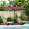 Parasolka ogrodowa Bordeaux Czerwony 385 x 209 x 244 cm