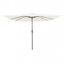 Parasolka ogrodowa piaskowy 295 x 295 x 245 cm Poliester i Stal