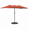 Parasolka ogrodowa terakota 385 x 209 x 244 cm Poliester i Stal