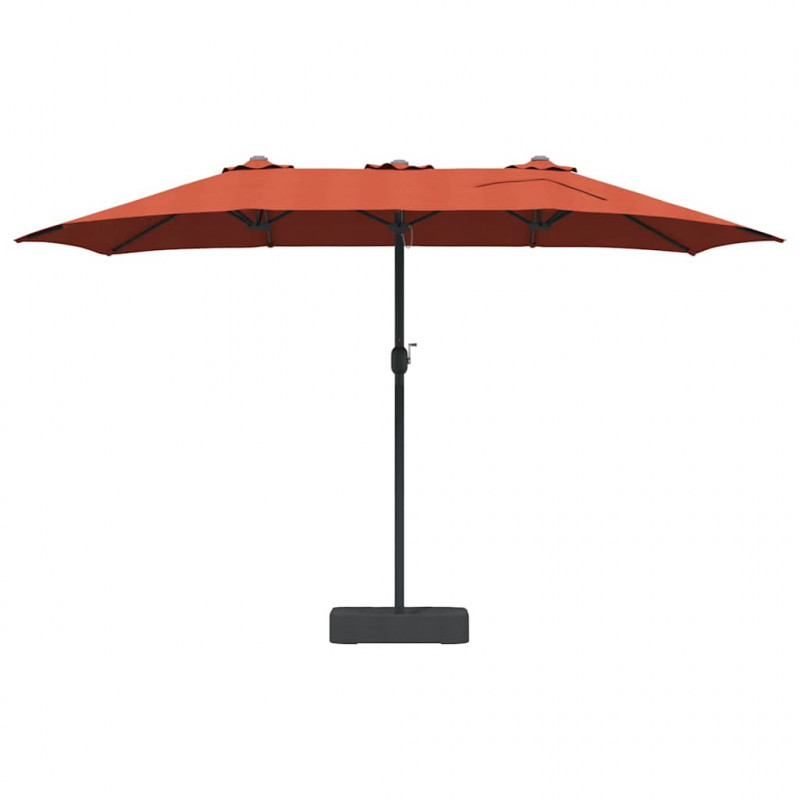 Parasolka ogrodowa terakota 385 x 209 x 244 cm Poliester i Stal