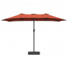 Parasolka ogrodowa terakota 385 x 209 x 244 cm Poliester i Stal