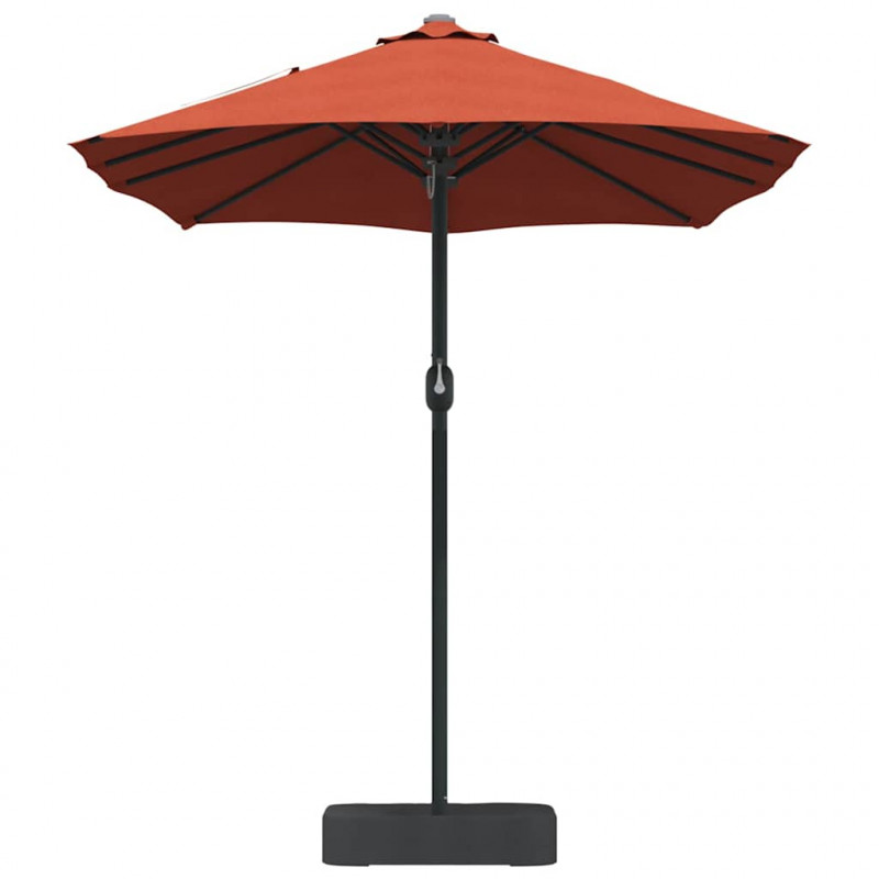 Parasolka ogrodowa terakota 385 x 209 x 244 cm Poliester i Stal