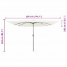 Parasolka ogrodowa piaskowy 295 x 295 x 245 cm Poliester i Stal