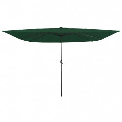 Parasolka ogrodowa Zielony 295 x 295 x 245 cm Poliester i Stal