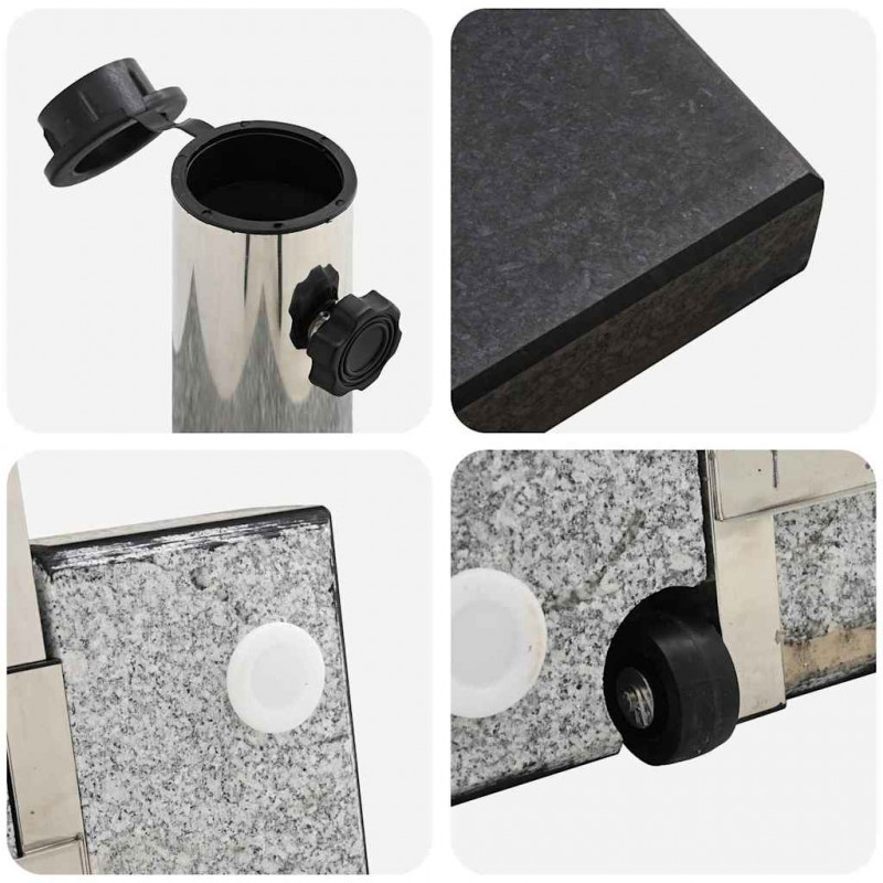 Podstawa do parasola Czarny 41 x 41 x 37 cm Granit