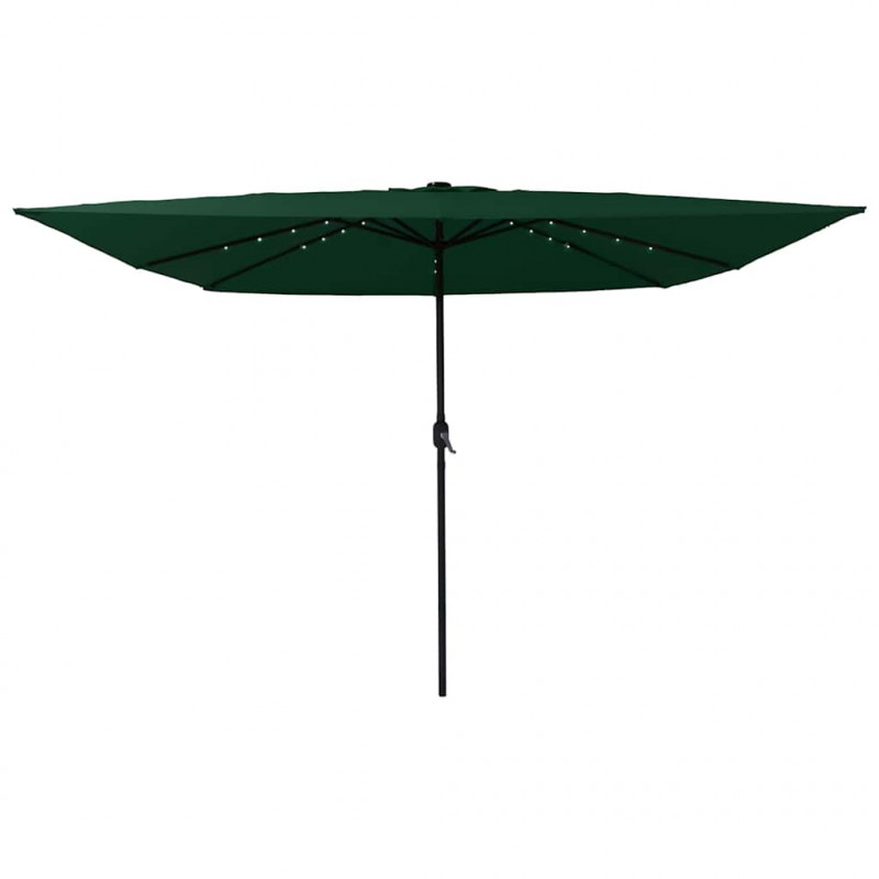 Parasolka ogrodowa Zielony 295 x 295 x 245 cm Poliester i Stal