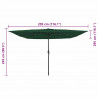 Parasolka ogrodowa Zielony 295 x 295 x 245 cm Poliester i Stal