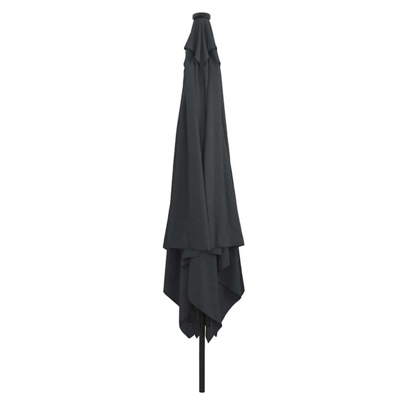 Parasolka ogrodowa Antracyt 295 x 295 x 245 cm Poliester i Stal