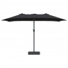 Parasolka ogrodowa Czarny 385 x 209 x 244 cm Poliester i Stal