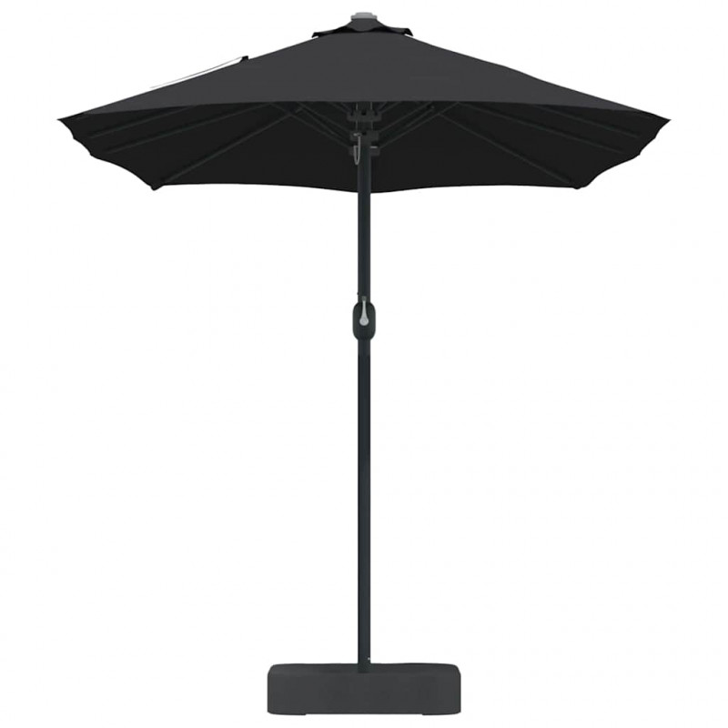 Parasolka ogrodowa Czarny 385 x 209 x 244 cm Poliester i Stal
