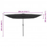 Parasolka ogrodowa Antracyt 295 x 295 x 245 cm Poliester i Stal