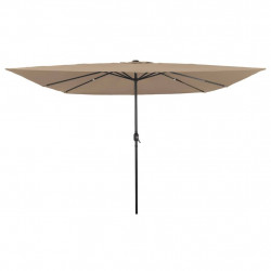 Parasolka ogrodowa Ze LED Lights Ciemnoszary 295 x 295 x 245 cm
