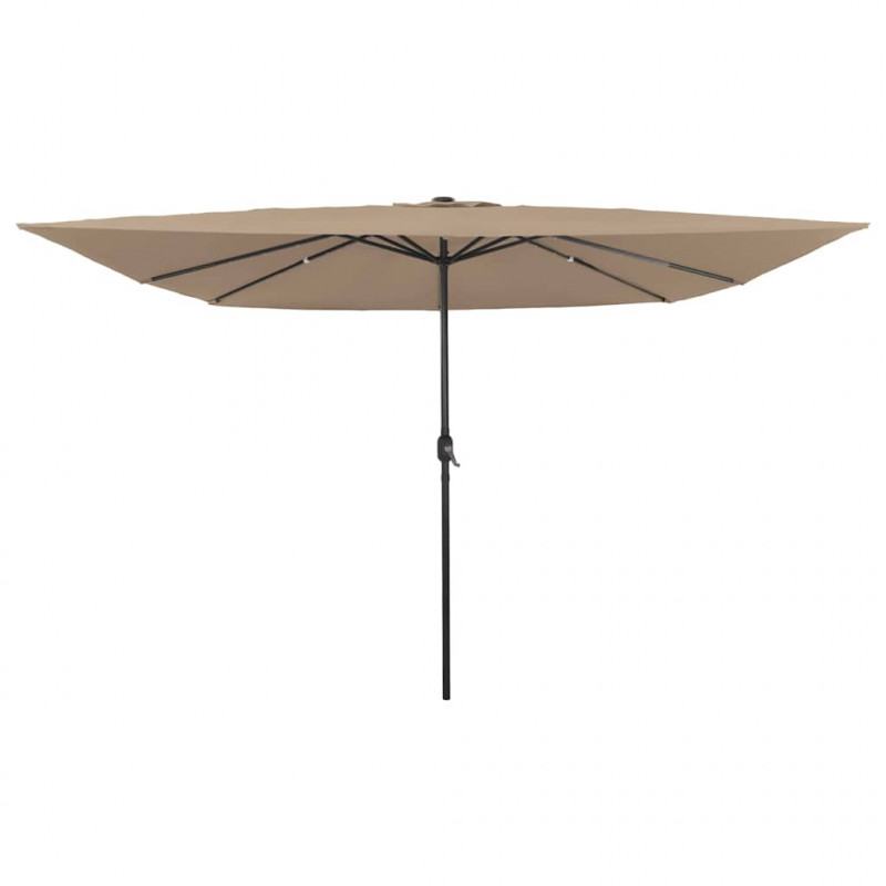Parasolka ogrodowa Ze LED Lights Ciemnoszary 295 x 295 x 245 cm
