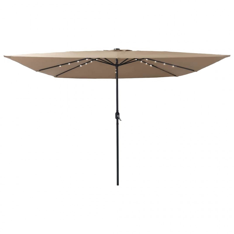 Parasolka ogrodowa Ze LED Lights Ciemnoszary 295 x 295 x 245 cm