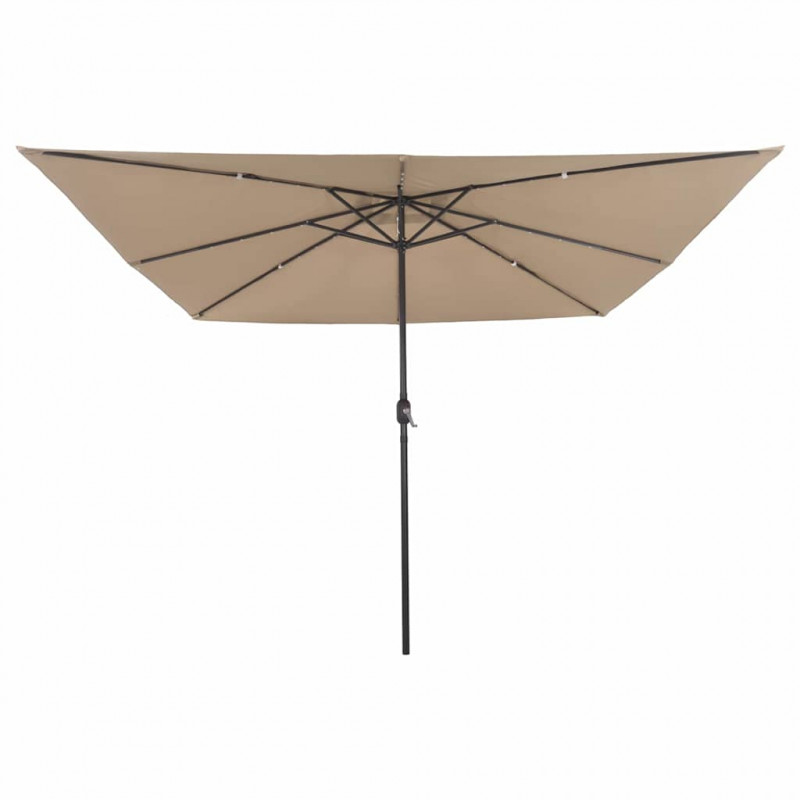 Parasolka ogrodowa Ze LED Lights Ciemnoszary 295 x 295 x 245 cm