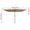 Parasolka ogrodowa Ze LED Lights Ciemnoszary 295 x 295 x 245 cm