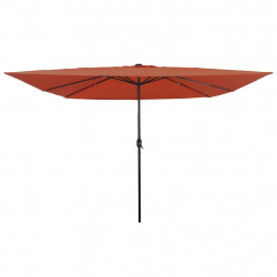 Parasolka ogrodowa terakota 295 x 295 x 245 cm Poliester i Stal