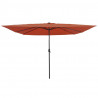 Parasolka ogrodowa terakota 295 x 295 x 245 cm Poliester i Stal