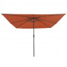 Parasolka ogrodowa terakota 295 x 295 x 245 cm Poliester i Stal
