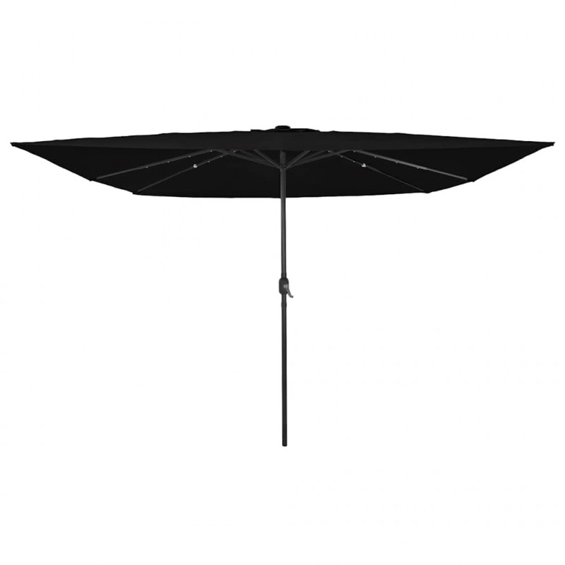 Parasolka ogrodowa Czarny 295 x 295 x 245 cm Poliester i Stal