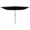 Parasolka ogrodowa Czarny 295 x 295 x 245 cm Poliester i Stal