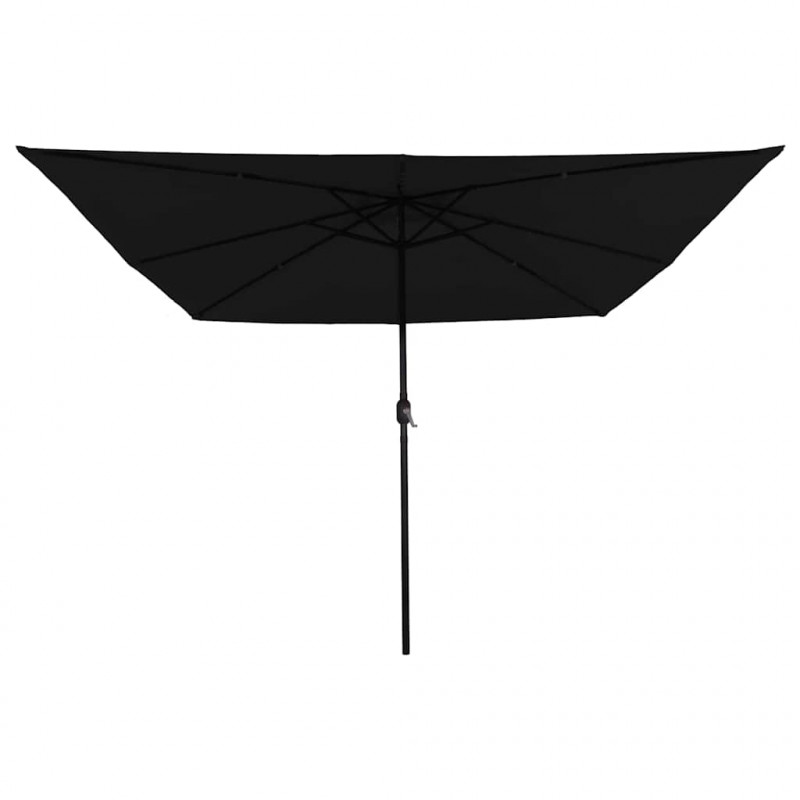 Parasolka ogrodowa Czarny 295 x 295 x 245 cm Poliester i Stal