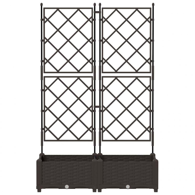Doniczka ogrodowa 2 pcs Brązowy 80 x 40 x 125,5 cm