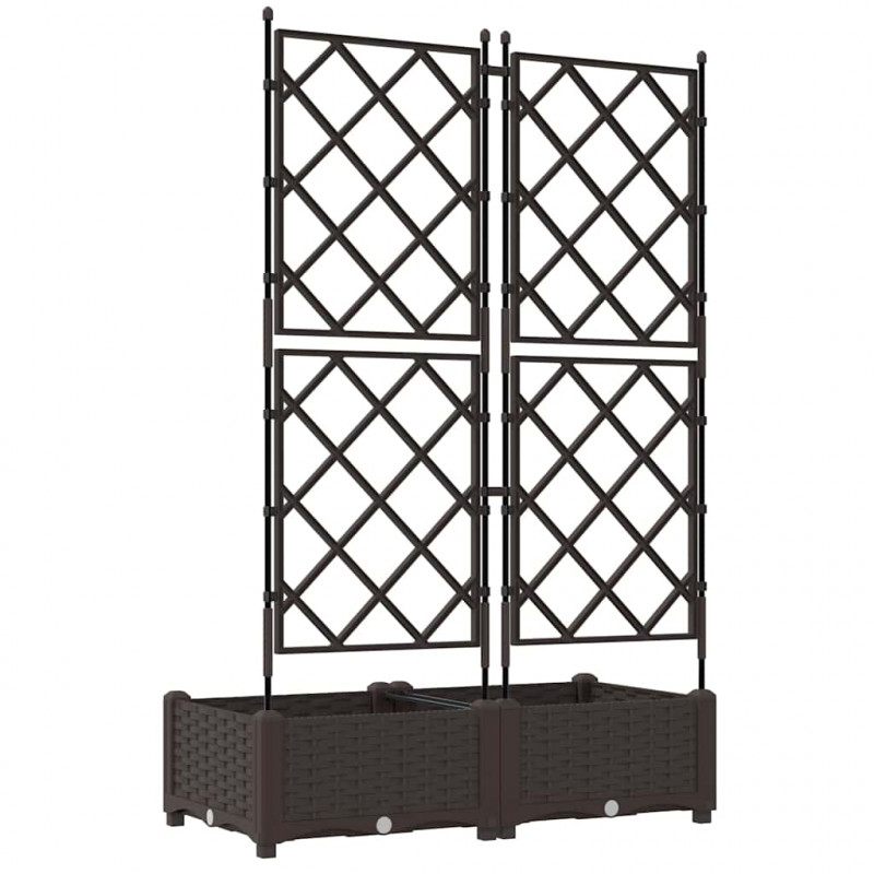 Doniczka ogrodowa 2 pcs Brązowy 80 x 40 x 125,5 cm