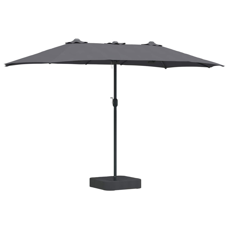 Parasolka ogrodowa Antracyt 385 x 209 x 244 cm Poliester