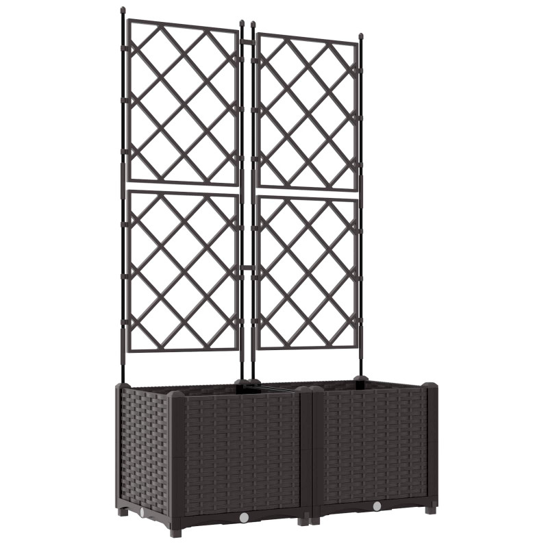 Doniczka ogrodowa 2 pcs Brązowy 80 x 40 x 143 cm