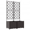 Doniczka ogrodowa 2 pcs Brązowy 80 x 40 x 143 cm
