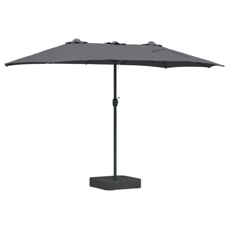 Parasolka ogrodowa Antracyt 385 x 209 x 244 cm Poliester