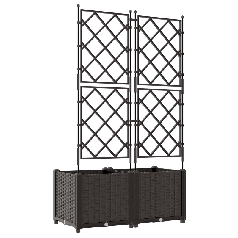 Doniczka ogrodowa 2 pcs Brązowy 80 x 40 x 143 cm