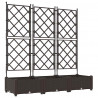 Doniczka ogrodowa 3 pcs Brązowy 120 x 40 x 125,5 cm