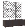 Doniczka ogrodowa 3 pcs Brązowy 120 x 40 x 143 cm