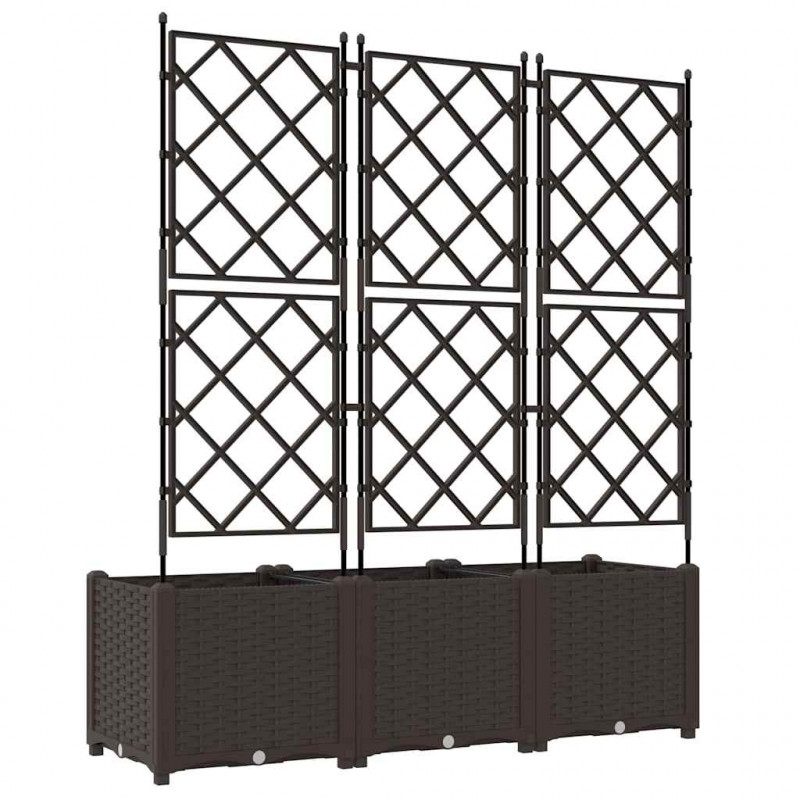 Doniczka ogrodowa 3 pcs Brązowy 120 x 40 x 143 cm