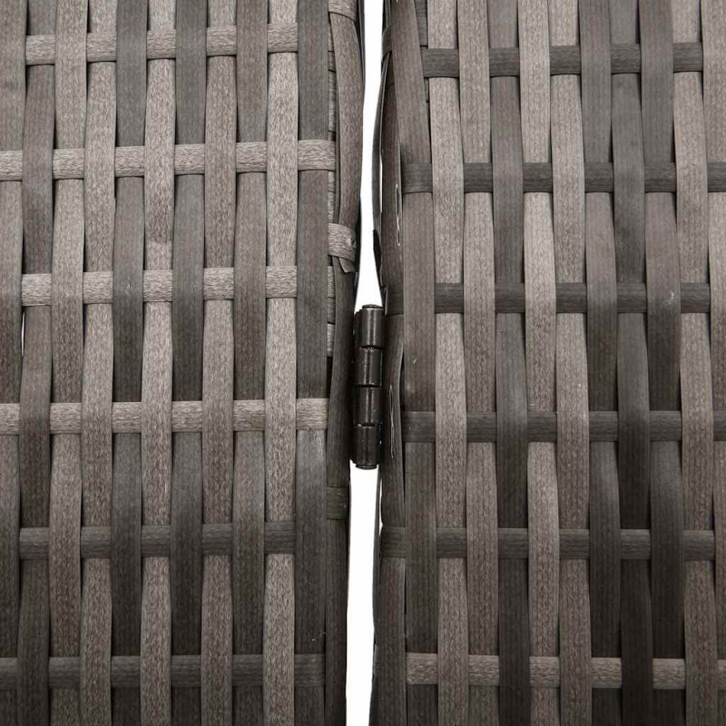 Przesłona pokoju Szary 146 x 180 cm polirattan