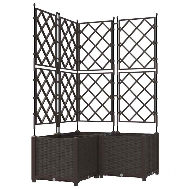 Doniczka ogrodowa 3 pcs Brązowy 80 x 80 x 143 cm